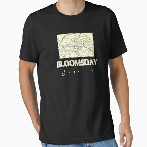 Aperçu de l'œuvre BLOOMSDAY 16 juin avec la carte de Dublin ULYSSES créée et vendue par Greenbaby.