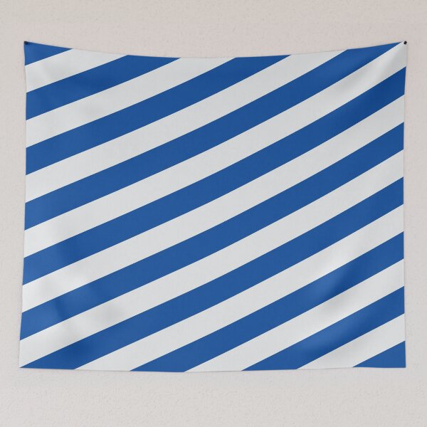 Item preview, Leeds United Blue and White Angled Stripes designed and sold by Sporting Colour.