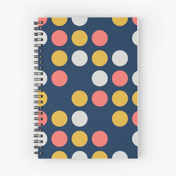 Item preview, Modern Dots Pattern Blue Coral Yellow Gray designed and sold by Sandra Hutter.