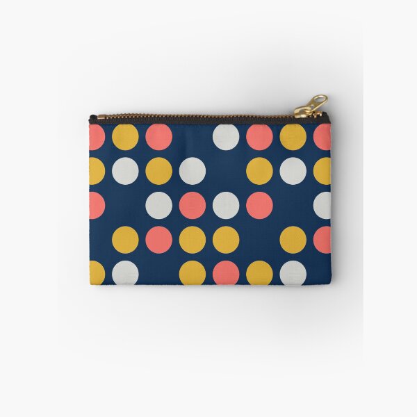 Item preview, Modern Dots Pattern Blue Coral Yellow Gray designed and sold by Sandra Hutter.