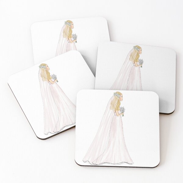Item preview, Bride on the Aisle/Blond Hair bride-Wedding Day illustration/Bridal art designed and sold by SMillustrations.