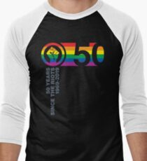 Camiseta ¾ estilo béisbol 50 años desde los disturbios 1969-2019