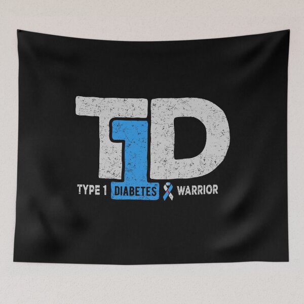 Item preview, T1D Type 1 Diabetes Warrior Awareness Ribbon designed and sold by kolbasound.