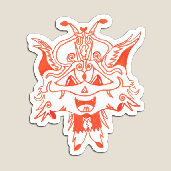 Merch #41 -- Fancy Fox Face Magnet