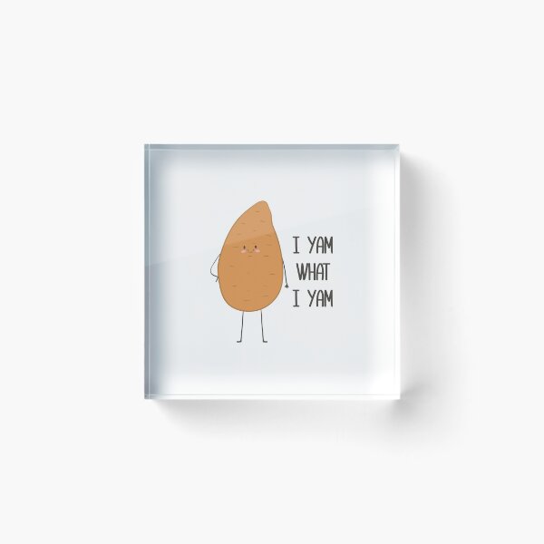 Item preview, I Yam What I Yam! Awesome Yam Vegetable Pun Shirt designed and sold by DreamyPanda.