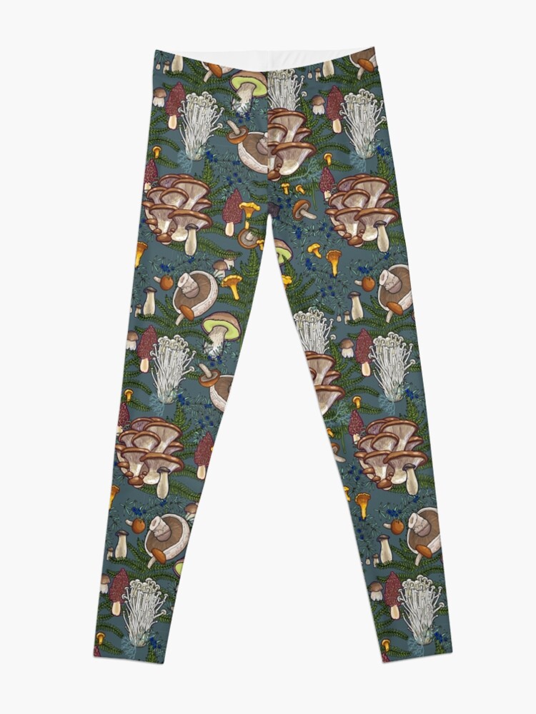 Alternate view of mushroom forest Leggings