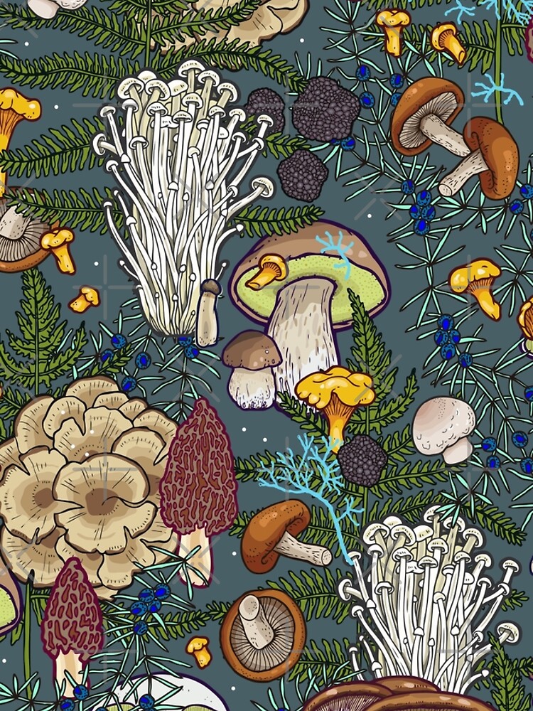 Artwork view, mushroom forest designed and sold by smalldrawing