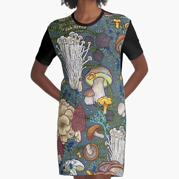 forêt de champignons Robe t-shirt