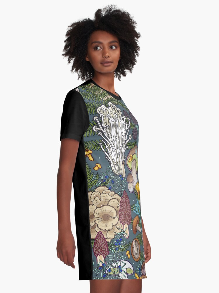 Alternate view of mushroom forest Graphic T-Shirt Dress