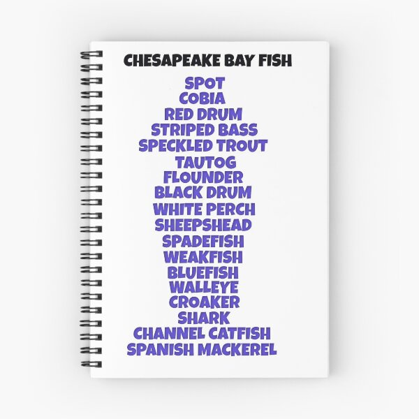 Item preview, Chesapeake Bay Fish Types  designed and sold by baybranded.
