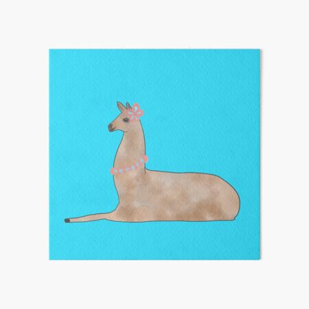 Lazy Pretty Llama Art Board Print