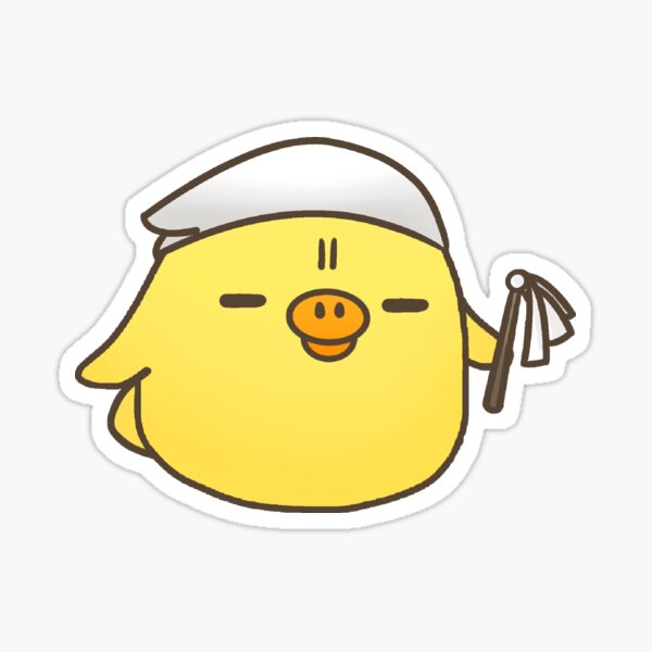 Item preview, Cleaning Kiiroitori Sticker designed and sold by blirbos.