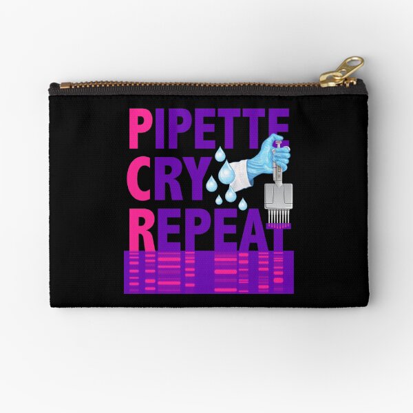Item preview, PCR Pipette Cry Repeat Funny Design for DNA Biotechnology Lab Scientists designed and sold by Zit-Zat-Zot.