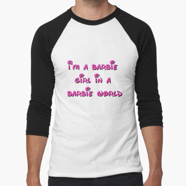 t-shirt com as citações de eu sou uma barbie girl - TenStickers