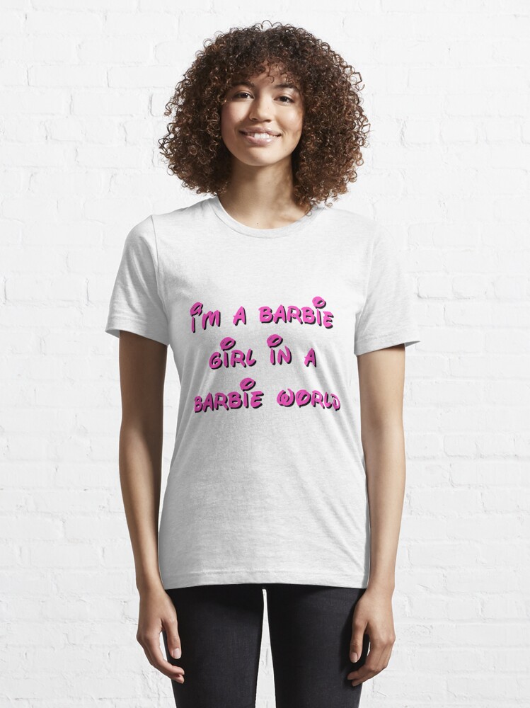 t-shirt com as citações de eu sou uma barbie girl - TenStickers