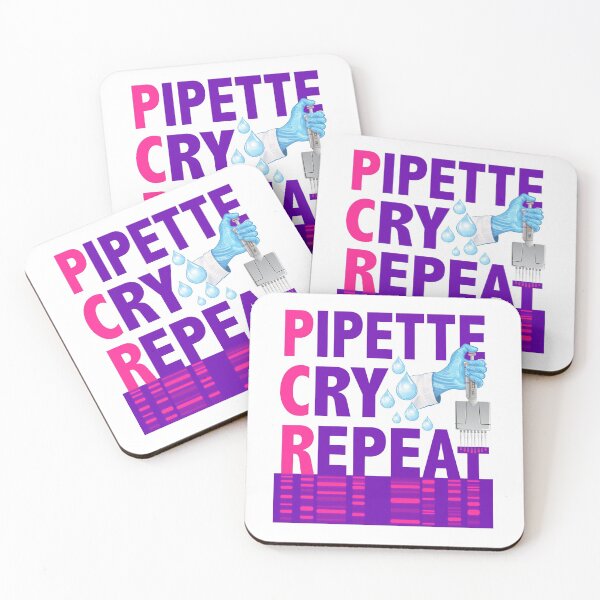 Item preview, PCR Pipette Cry Repeat Funny Design for DNA Biotechnology Lab Scientists designed and sold by Zit-Zat-Zot.