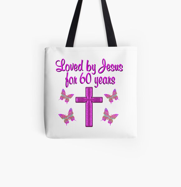 LOVED BY JESUS FOE 60 YEARS All Over Print Tote Bag