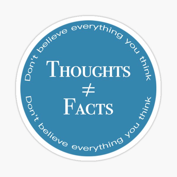 Item preview, Thoughts ≠ Facts: reminder for intrusive thoughts, ocd, anxiety, depression, mental illness designed and sold by EmKibs.