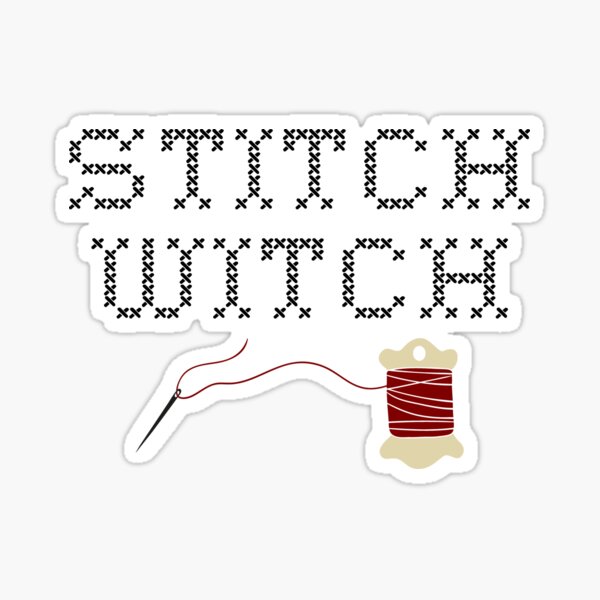 "Stitch Witch" Sticker for Sale by mdp14e Redbubble