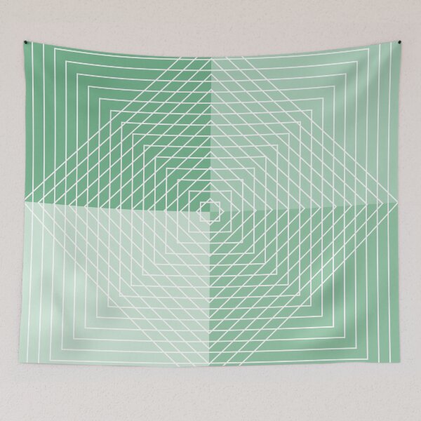 Item preview, Geometric Square Pattern on Pale green Background designed and sold by Taro-Tamakawa.