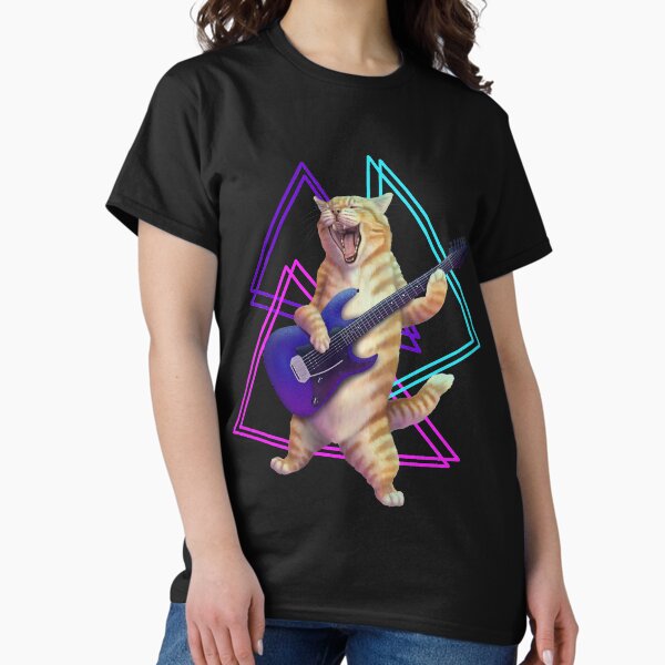Item preview, Guitar Cat- Rock band kitty playing the electric guitar designed and sold by Mehu.