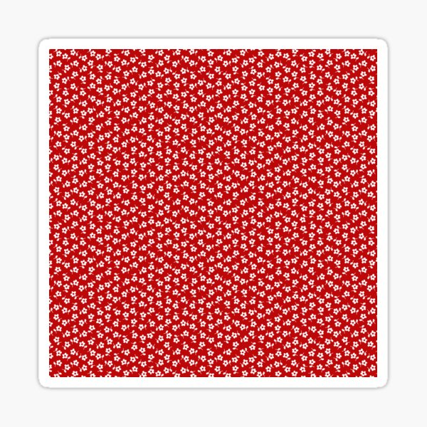 Forget Me Nots - White on Red Sticker
