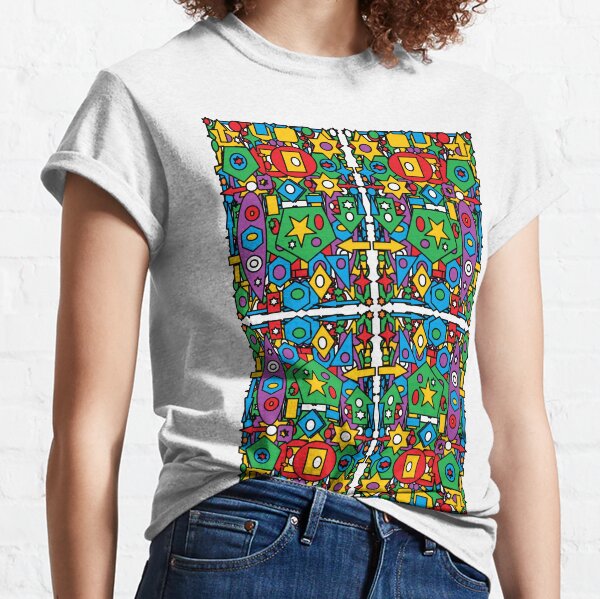 #Pattern #design #art #abstract illustration decoration vector textile tile shape Classic T-Shirt