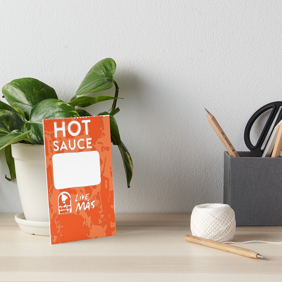 "Taco Bell Hot Sauce Packet" Art Board Print by Freshfroot Redbubble