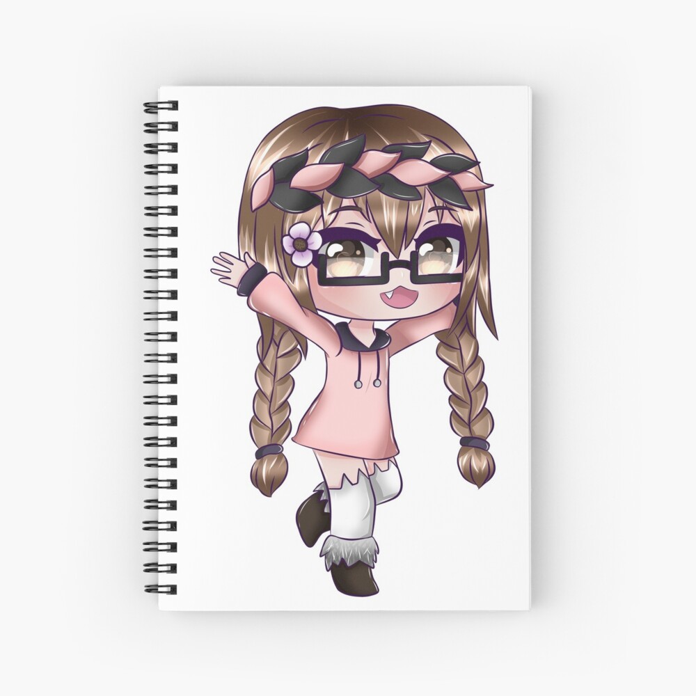 Cute Anime Girl Gacha Edit Spiral Notebook For Sale By Bamboobanana Redbubble