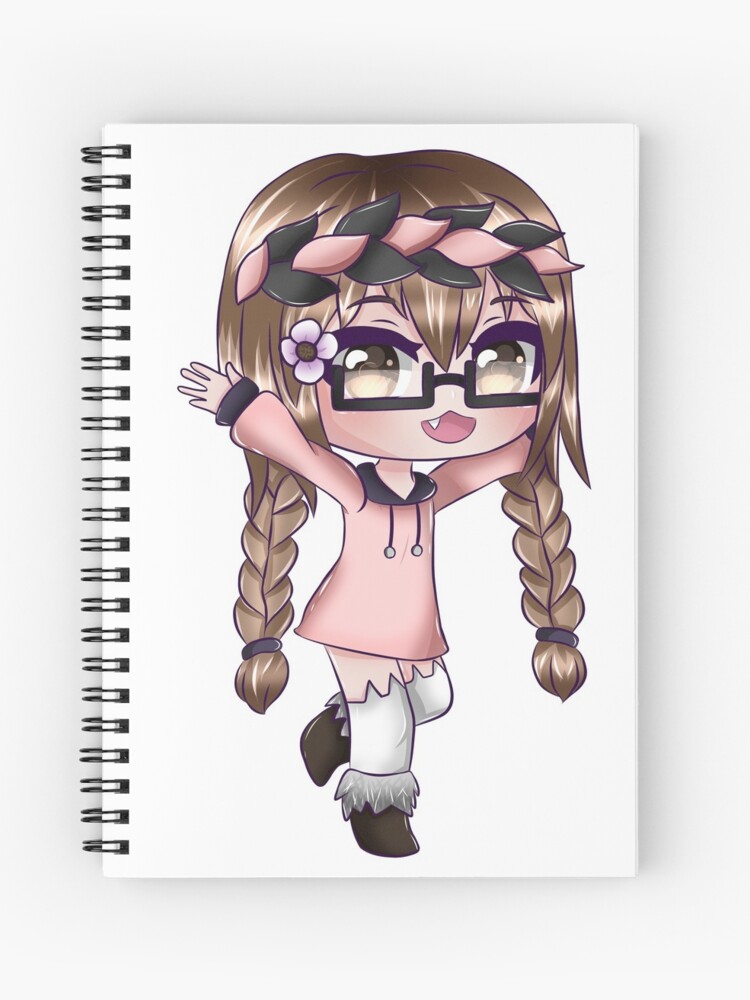 Cute Anime Girl Gacha Edit Spiral Notebook By Bamboobanana Redbubble