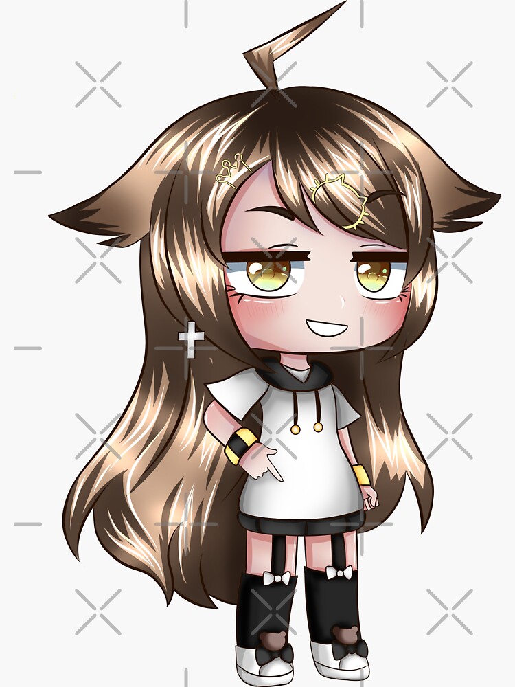 Cute Anime Girl - Gacha Edit Sticker for Sale by BambooBanana