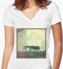 DRYAD VILLAGE Women's Fitted V-Neck T-Shirt