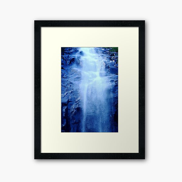Protestor falls Framed Art Print