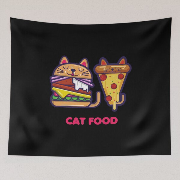 Item preview, Funny Cat Food Pun - Pizza Burger designed and sold by PrintPress.