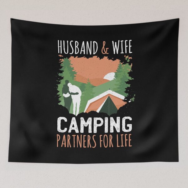 Artikelvorschau, Paare Camping - Netter Ehemann Frau Backpacking entworfen und verkauft von PrintPress.