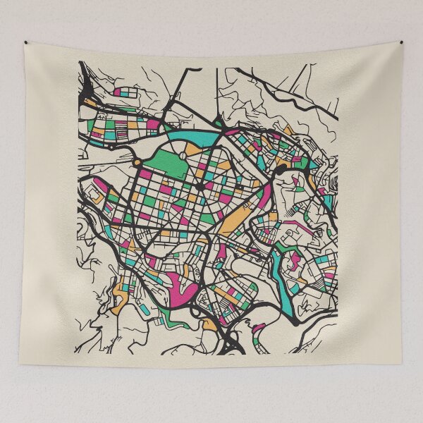 Item preview, Bilbao, Spain Street Map designed and sold by A Deniz Akerman.