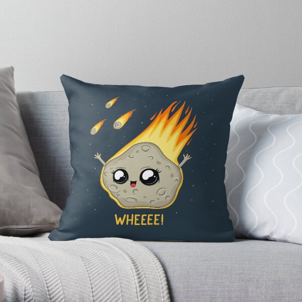 Cute Kawaii Asteroid Throw Pillow