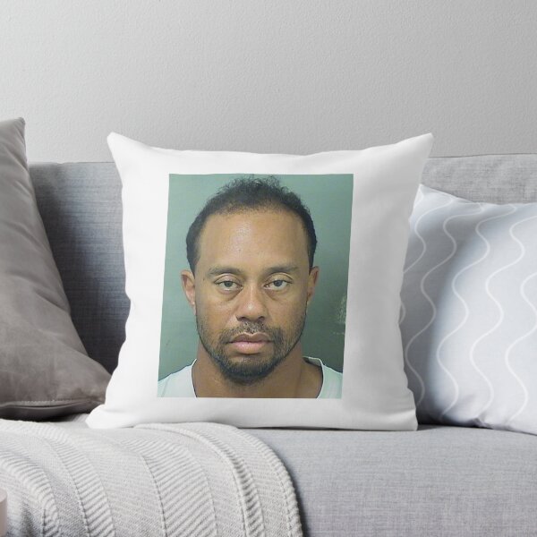 TIGER WOOD'S MUGSHOT Throw Pillow