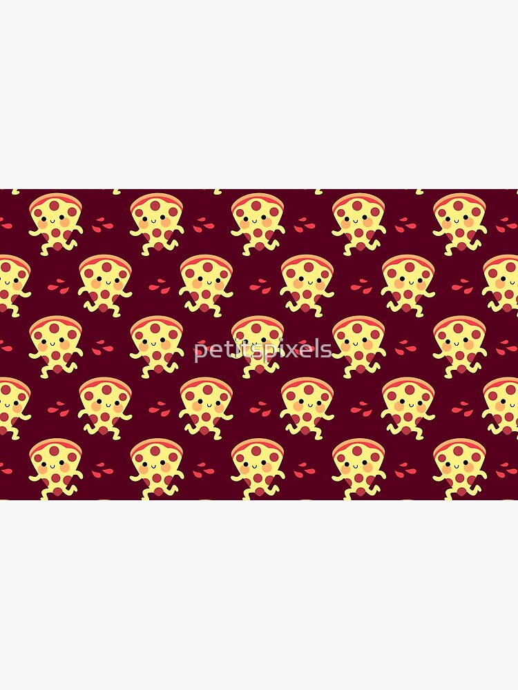 Cute running pizza slice by petitspixels