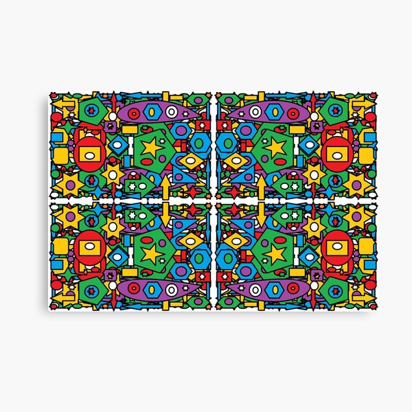 #Pattern #design #art #abstract illustration decoration textile tile shape Canvas Print