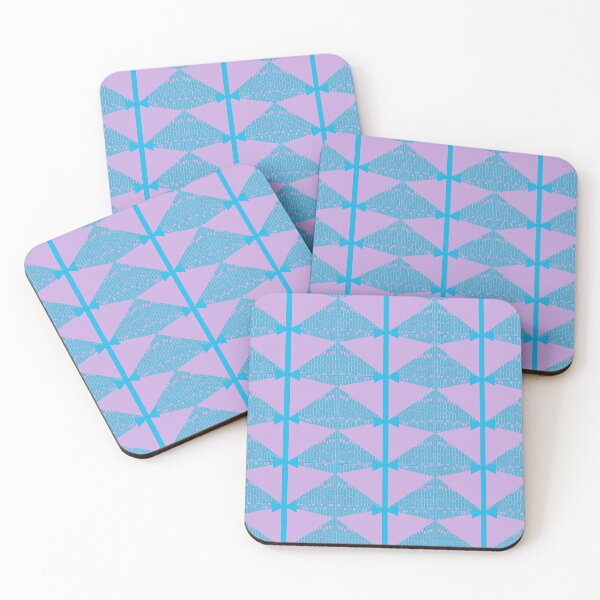 Item preview, Corbata azul en rosa. Corbata de lazo azul del diseño geométrico en rosa con un fondo azul. designed and sold by innerspectrum.