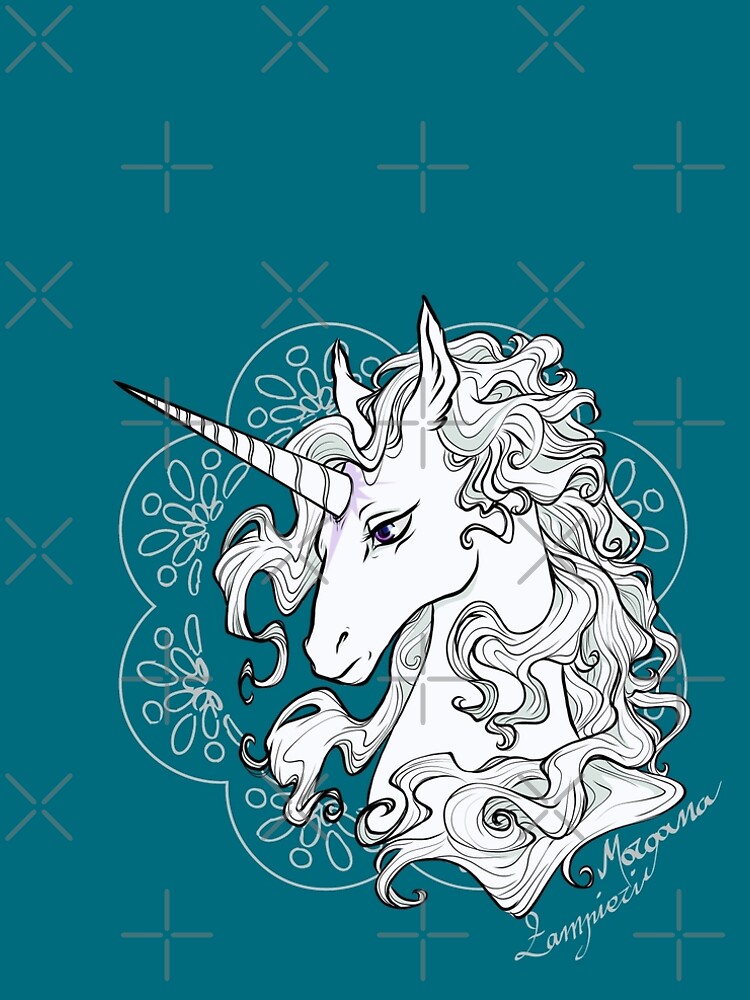 Thumbnail 4 of 4, A-Line Dress, The last unicorn (sea green) designed and sold by RiamiLoray.