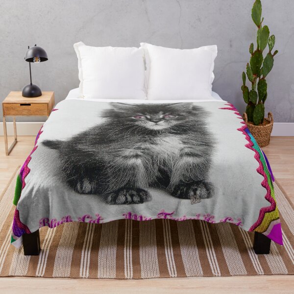 Item preview, Black Cat - My Favourite Pink Eyes Cat (By ACCI) designed and sold by VanyssaGraphics.