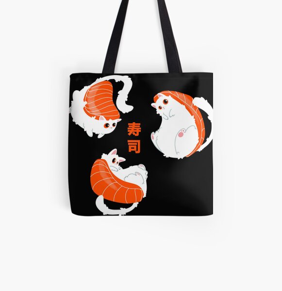 Sushi cat All Over Print Tote Bag