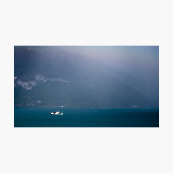 Bluemlisalp paddle steamer, Lake Thun, Switzerland Photographic Print
