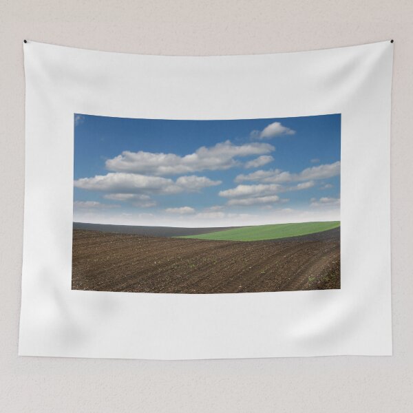 Item preview, Plowed field in spring agriculture Voivodina Serbia landscape designed and sold by goceris.