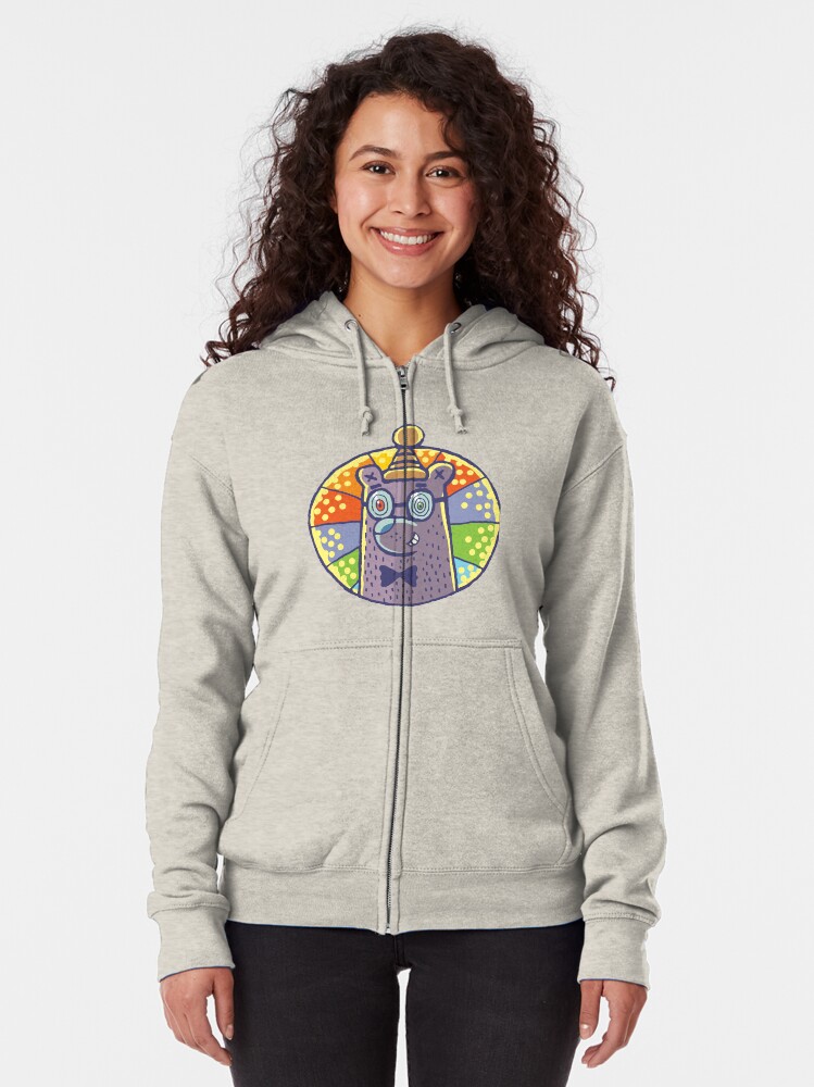 Alternate view of Hypnotic bear Zipped Hoodie