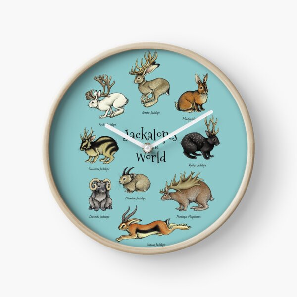 traditionnellement décrit comme un jackrabbit avec des bois. Cela m'a inspiré pour créer beaucoup de différents types de jackalopes qui auraient pu s'adapter à d'autres climats Horloge