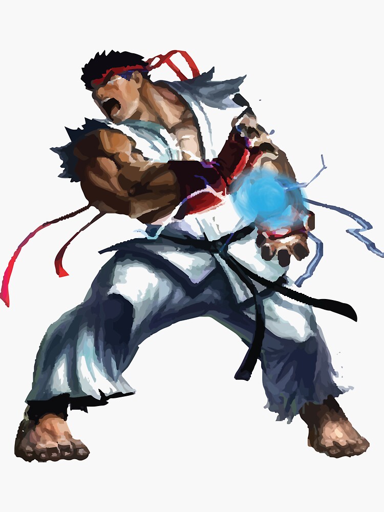 Street Fighter Ryu Refrigerator Bumper Sticker - Weatherproof Vinyl Decal For Cars, Laptops & More