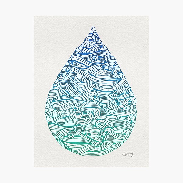 Ombré Droplet Photographic Print